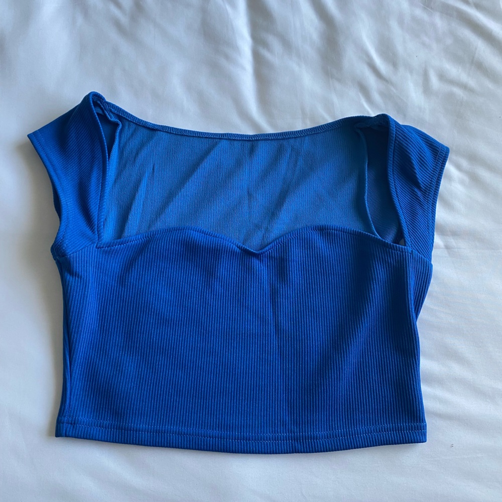 Royal blue crop top